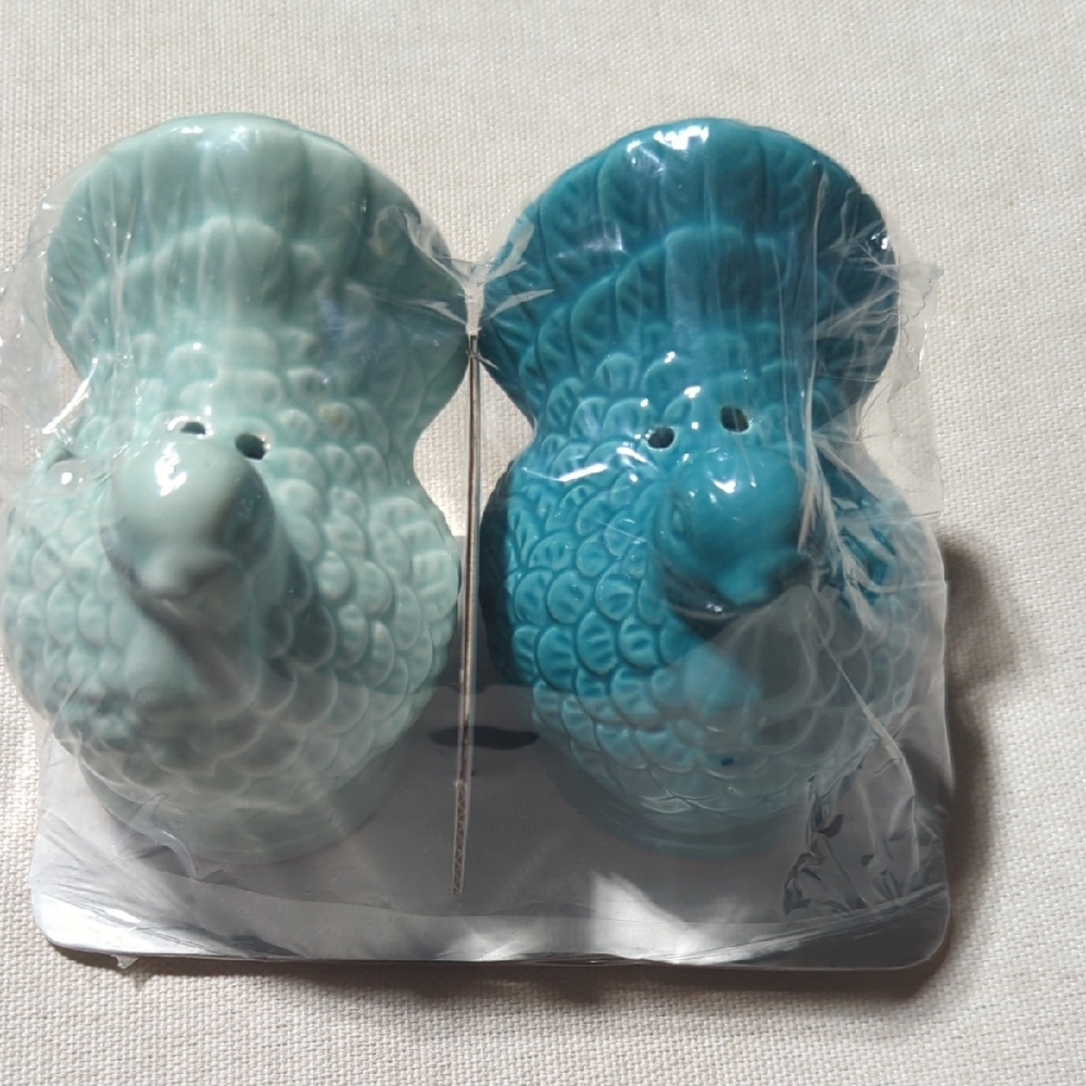 Target Blue Turkey Salt and Pepper Shakers